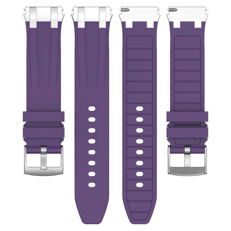 For Amazfit Pop 20mm Quick Release Silver Buckle Royal Silicone Watch Band(Purple) - free shipping - PMC TechLife - Order now!