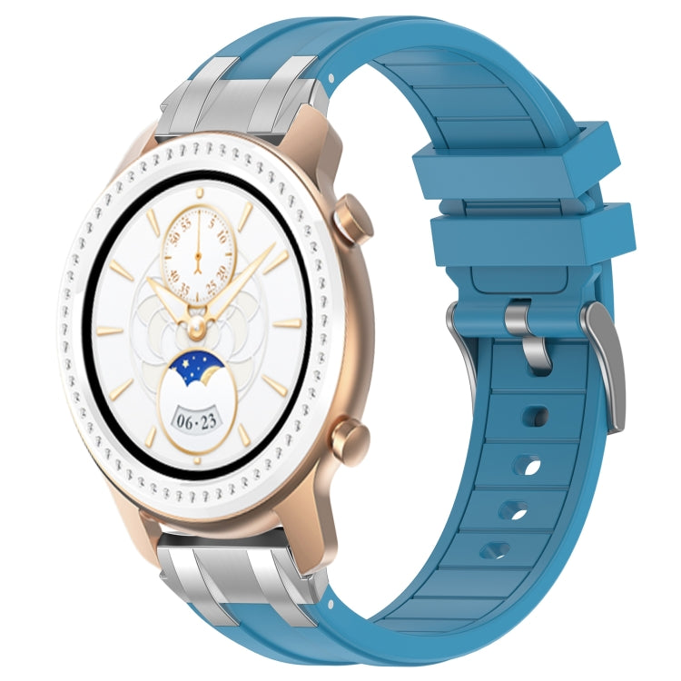 For Amazfit GTR 42mm 20mm Quick Release Silver Buckle Royal Silicone Watch Band(Sea Blue) - free shipping - PMC TechLife - Order now!