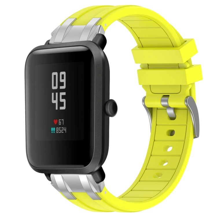 For Amazfit Bip S 20mm Quick Release Silver Buckle Royal Silicone Watch Band(Vital Yellow) - free shipping - PMC TechLife - Order now!