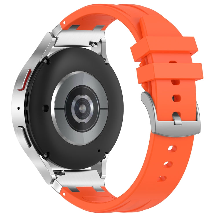 For Amazfit GTS 20mm Quick Release Silver Buckle Royal Silicone Watch Band(Orange) - free shipping - PMC TechLife - Order now!