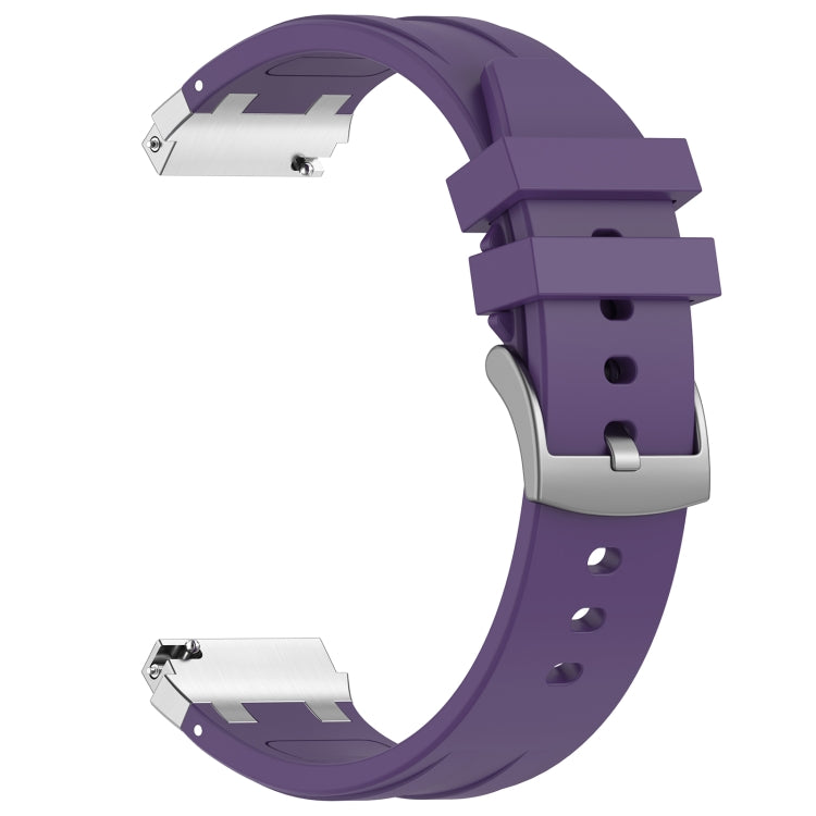 For Amazfit GTS 20mm Quick Release Silver Buckle Royal Silicone Watch Band(Purple) - free shipping - PMC TechLife - Order now!