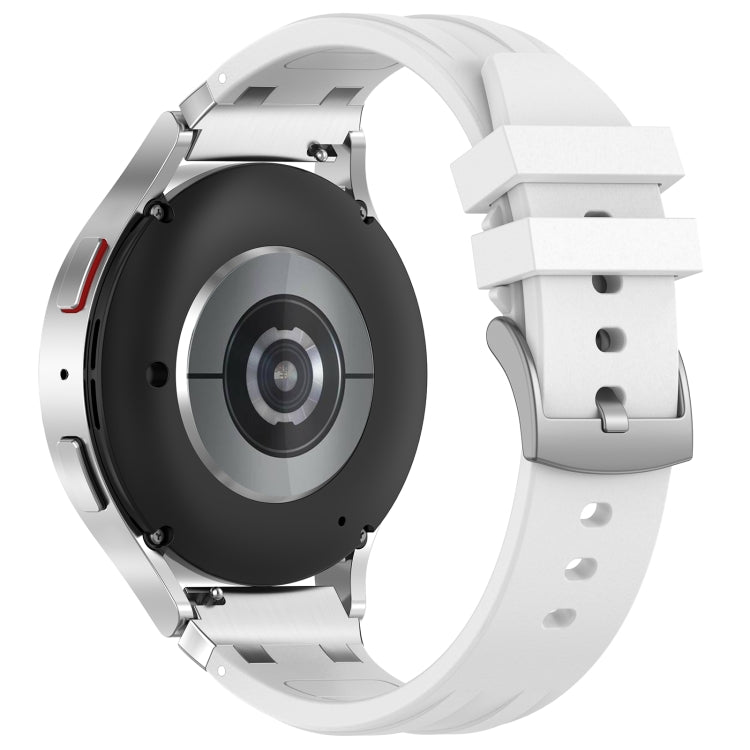 For Amazfit Bip 20mm Quick Release Silver Buckle Royal Silicone Watch Band(White) - free shipping - PMC TechLife - Order now!