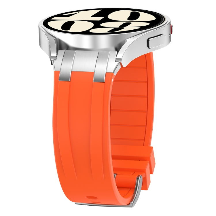 For Amazfit Bip 20mm Quick Release Silver Buckle Royal Silicone Watch Band(Orange) - free shipping - PMC TechLife - Order now!