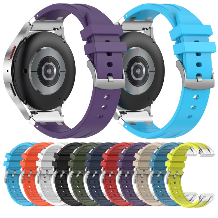 For Amazfit Pop 20mm Quick Release Silver Buckle Royal Silicone Watch Band(Purple) - free shipping - PMC TechLife - Order now!