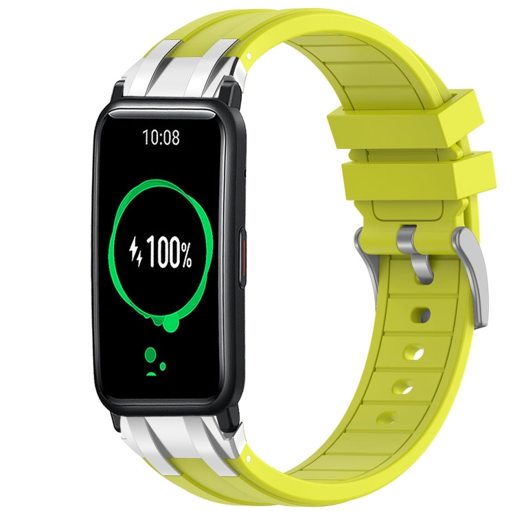 For Honor Watch ES 20mm Quick Release Silver Buckle Royal Silicone Watch Band(Vital Yellow) - free shipping - PMC TechLife - Order now!