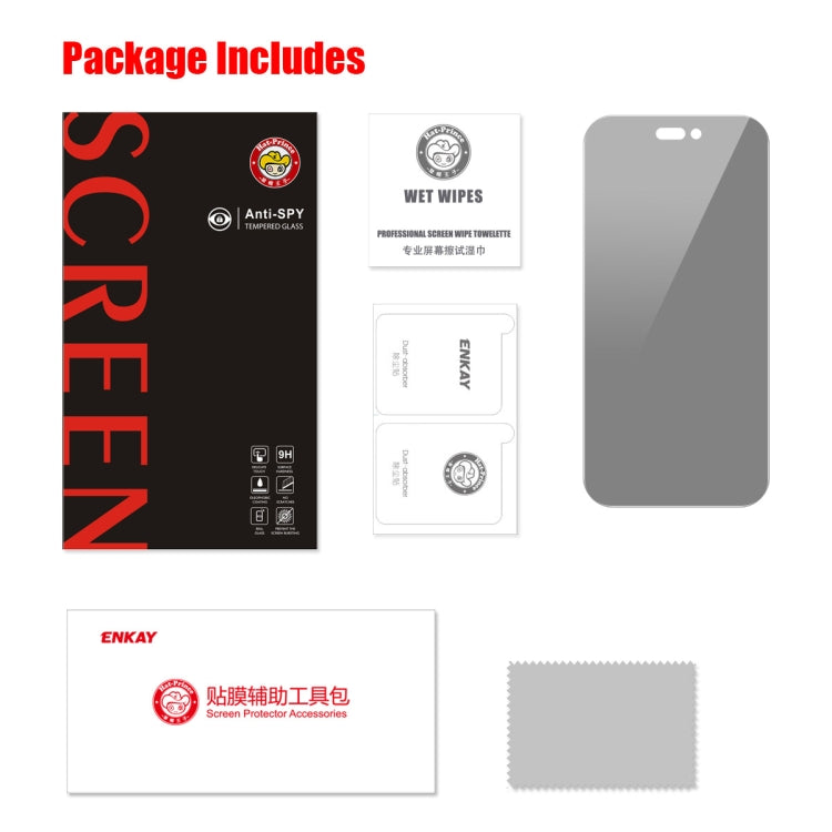 For iPhone 16 ENKAY Hat-Prince 28 Degree Anti-peeping Privacy Tempered Glass Film - iPhone 16 Tempered Glass by ENKAY | Online Shopping South Africa | PMC TechLife | Buy Now Pay Later Mobicred