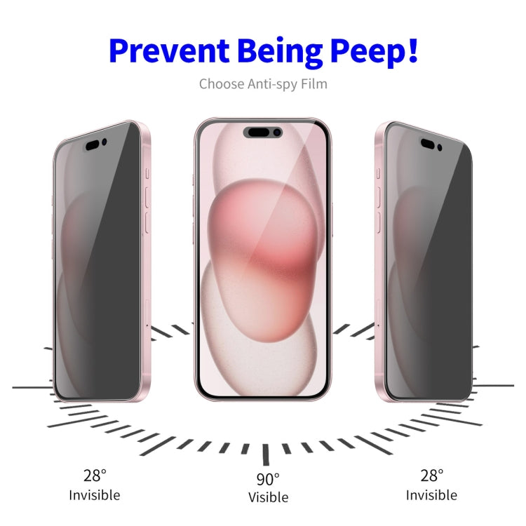 For iPhone 16 2pcs ENKAY Hat-Prince 28 Degree Anti-peeping Privacy Tempered Glass Film - iPhone 16 Tempered Glass by ENKAY | Online Shopping South Africa | PMC TechLife | Buy Now Pay Later Mobicred