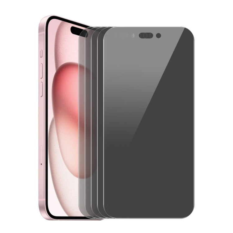 For iPhone 16 Plus 5pcs ENKAY Hat-Prince 28 Degree Anti-peeping Privacy Tempered Glass Film - iPhone 16 Plus Tempered Glass by ENKAY | Online Shopping South Africa | PMC TechLife | Buy Now Pay Later Mobicred