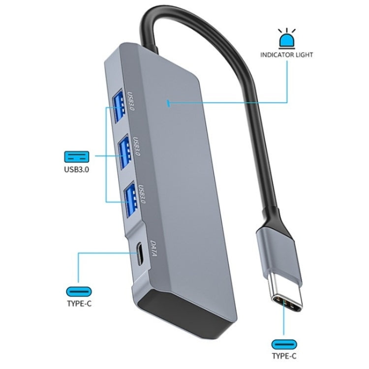 ADS-309C Type-C + 3 x USB 3.0  HUB Docking Station, Type-C Port - USB HUB by PMC Jewellery | Online Shopping South Africa | PMC Jewellery | Buy Now Pay Later Mobicred