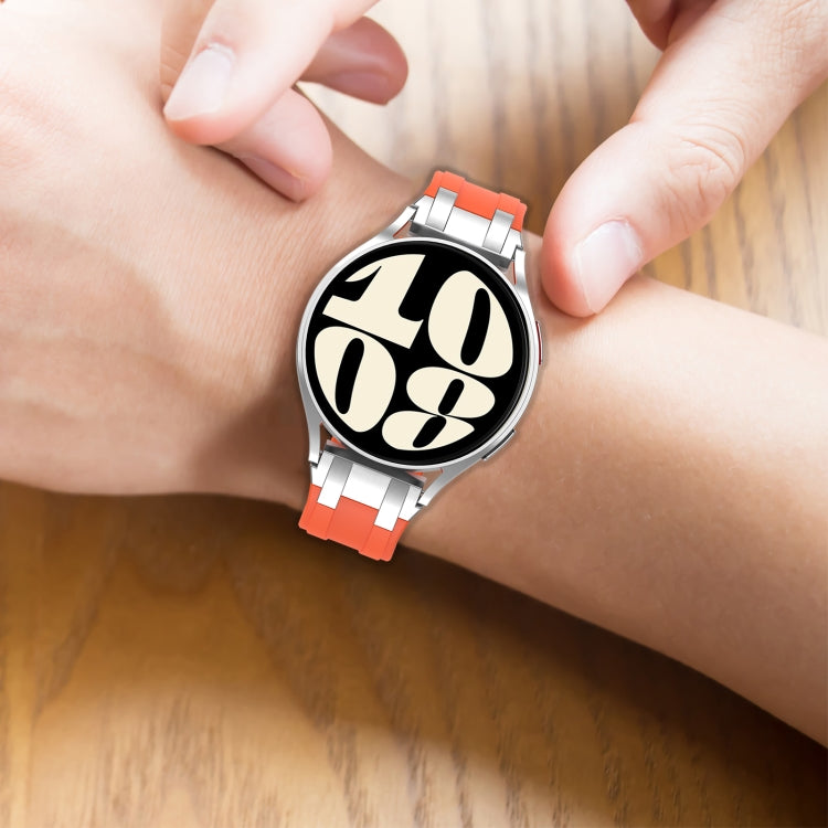 For Huawei Watch GT 22mm Quick Release Silver Buckle Royal Silicone Watch Band(Orange) - free shipping - PMC TechLife - Order now!