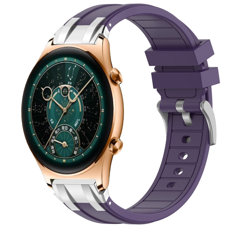 For Honor Watch GS 4 22mm Quick Release Silver Buckle Royal Silicone Watch Band(Purple) - free shipping - PMC TechLife - Order now!