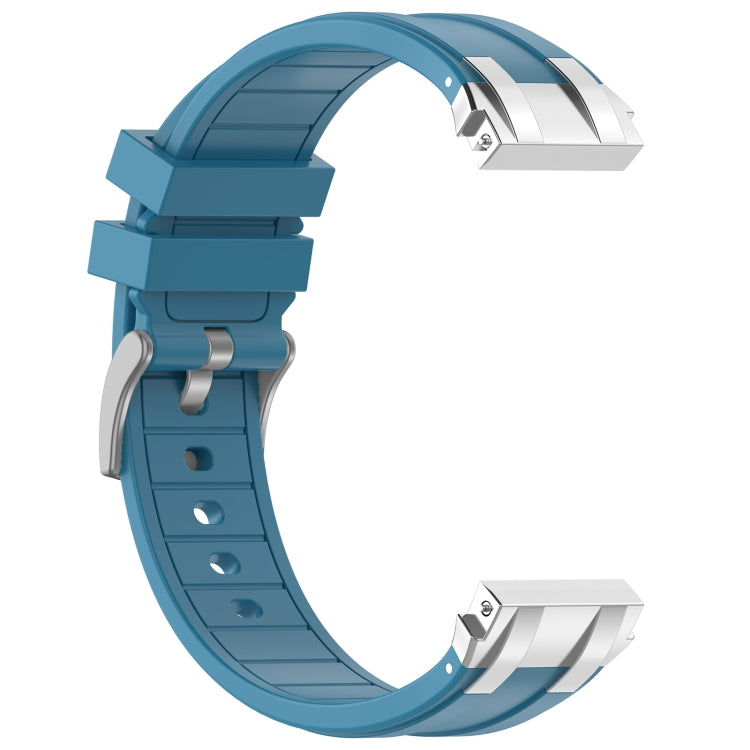 For Honor Watch 4 Pro 22mm Quick Release Silver Buckle Royal Silicone Watch Band(Sea Blue) - free shipping - PMC TechLife - Order now!