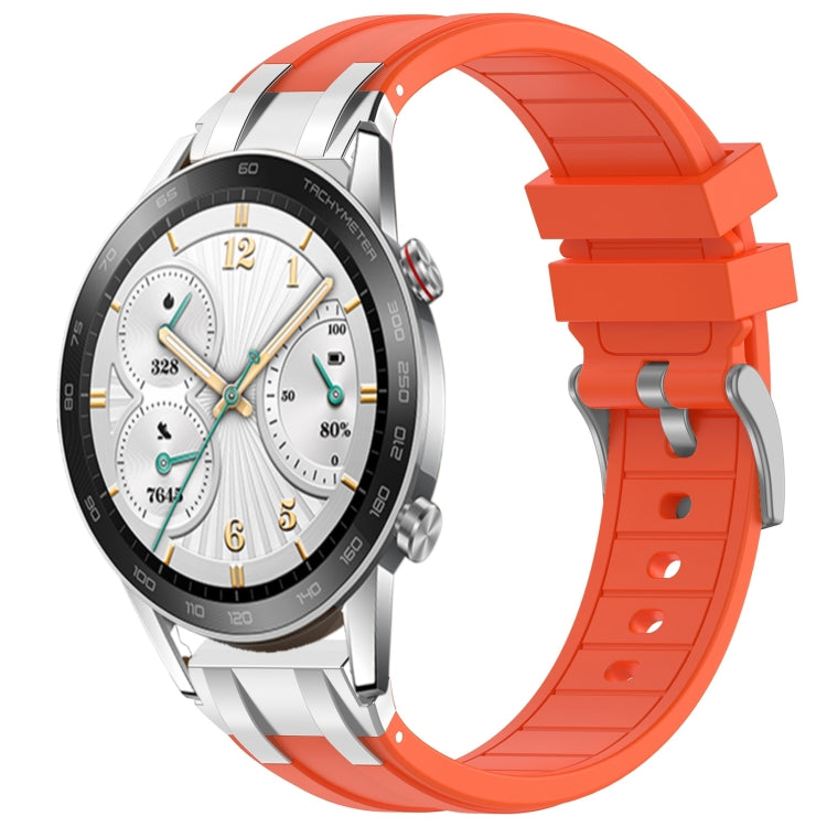 For Honor Watch GS 3i 22mm Quick Release Silver Buckle Royal Silicone Watch Band(Orange) - free shipping - PMC TechLife - Order now!