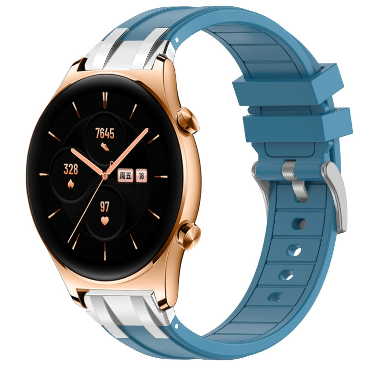 For Honor Watch GS 3 22mm Quick Release Silver Buckle Royal Silicone Watch Band(Sea Blue) - free shipping - PMC TechLife - Order now!