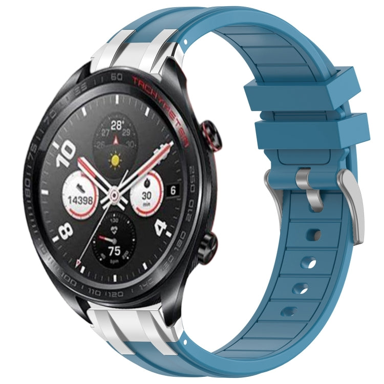 For Honor Watch Dream 22mm Quick Release Silver Buckle Royal Silicone Watch Band(Sea Blue) - free shipping - PMC TechLife - Order now!