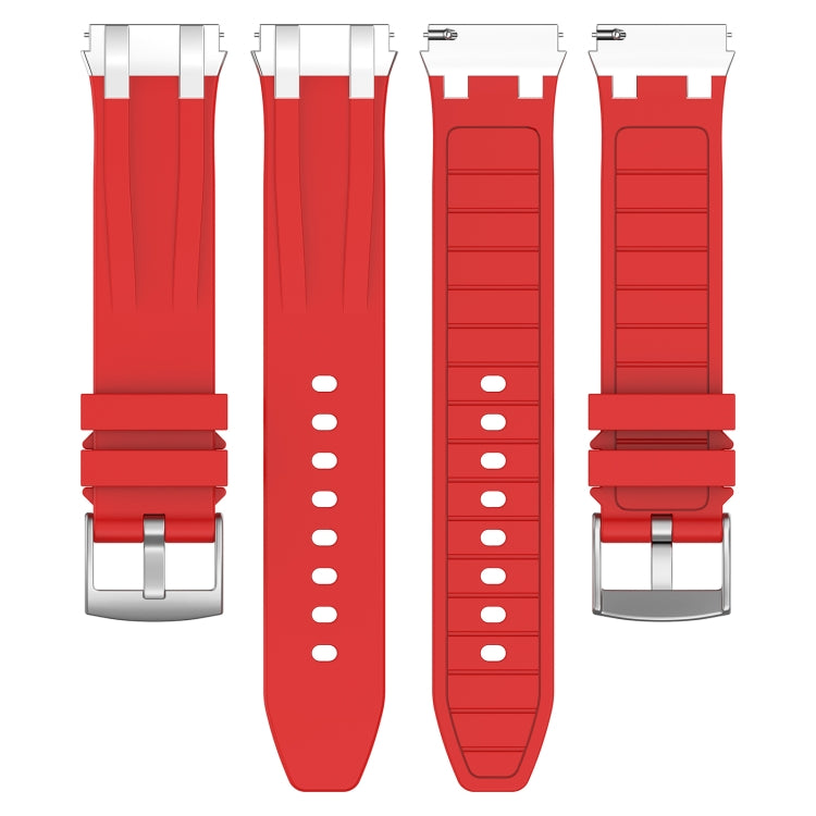 For Honor Watch GS Pro 22mm Quick Release Silver Buckle Royal Silicone Watch Band(Red) - free shipping - PMC TechLife - Order now!