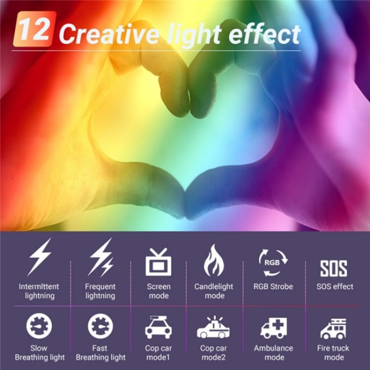 M1SE 12 Effects RGB Photography Lamp 0.96-inch TFT Screen Pocket Fill Light - Selfie Light by PMC TechLife | Online Shopping South Africa | PMC TechLife | Buy Now Pay Later Mobicred