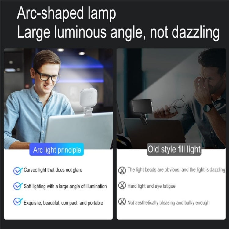 V15 Mini Clip-On Portable LED Fill Light Phone Laptop Video Conference Live Streaming Fill Lamp(White) - Selfie Light by PMC TechLife | Online Shopping South Africa | PMC TechLife | Buy Now Pay Later Mobicred