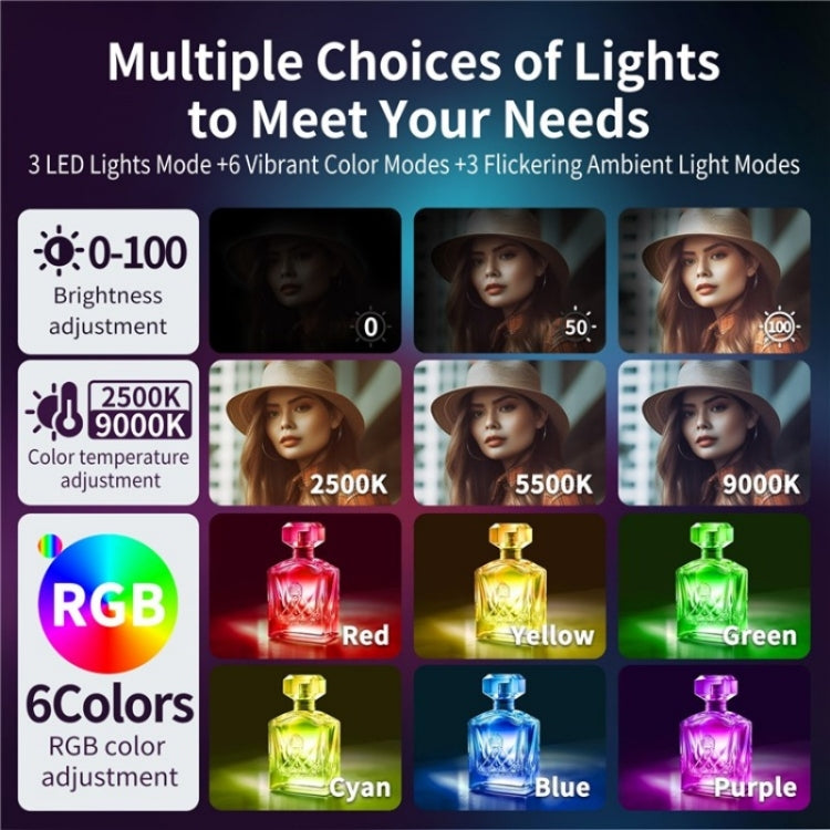 V17 Live Broadcast RGB LED Fill Light MagSafe Magnetic Phone Photography Lamp - Selfie Light by PMC TechLife | Online Shopping South Africa | PMC TechLife | Buy Now Pay Later Mobicred