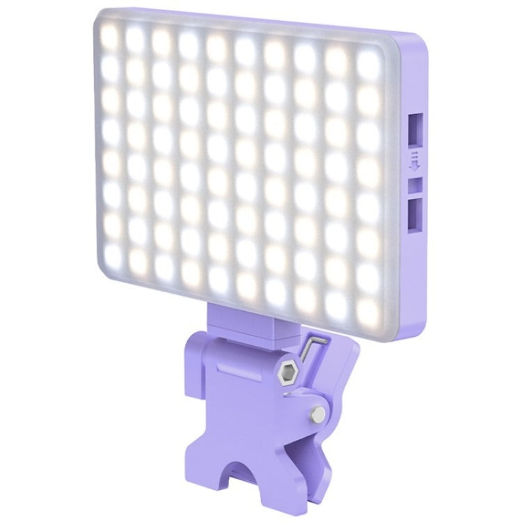 V12A Phone Laptop Video Conference Fill Lamp Portable Selfie Live Streaming LED Fill Light(Purple) - Selfie Light by PMC TechLife | Online Shopping South Africa | PMC TechLife | Buy Now Pay Later Mobicred