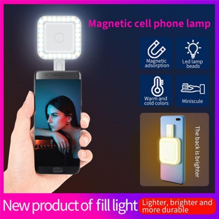 V18 Portable Skin Beauty Live Streaming LED Fill Light Magnetic Phone Selfie Lamp(White) - Selfie Light by PMC TechLife | Online Shopping South Africa | PMC TechLife | Buy Now Pay Later Mobicred