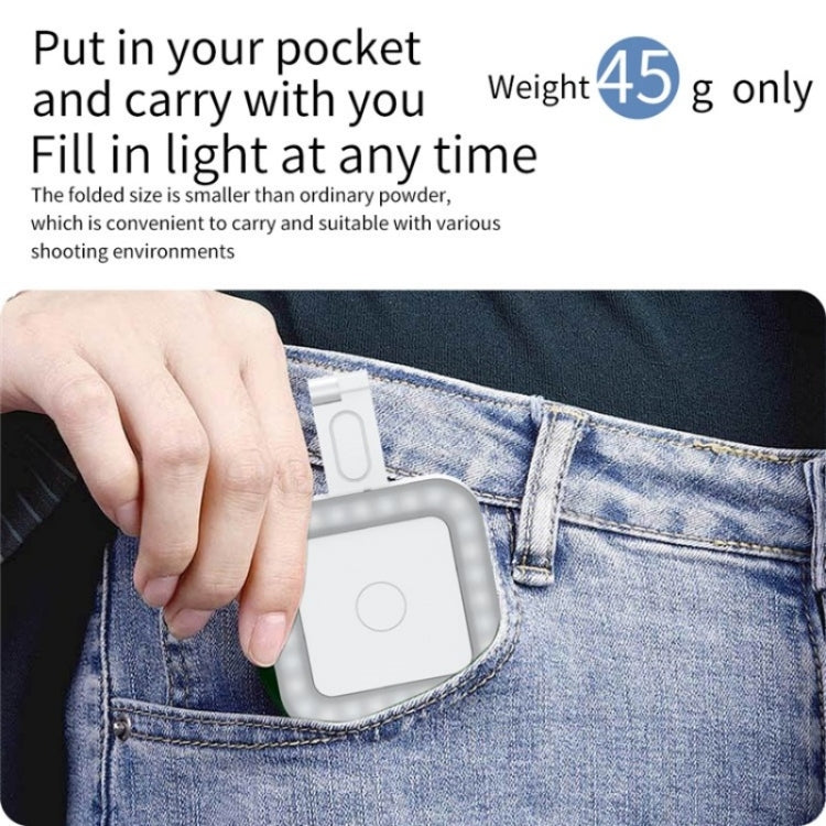 V18 Portable Skin Beauty Live Streaming LED Fill Light Magnetic Phone Selfie Lamp(White) - Selfie Light by PMC TechLife | Online Shopping South Africa | PMC TechLife | Buy Now Pay Later Mobicred
