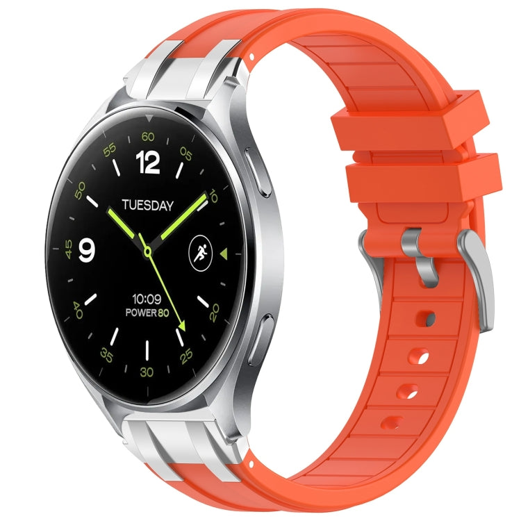 For Xiaomi Watch 2 22mm Quick Release Silver Buckle Royal Silicone Watch Band(Orange) - free shipping - PMC TechLife - Order now!