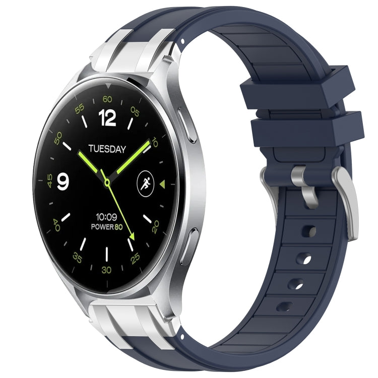 For Xiaomi Watch 2 22mm Quick Release Silver Buckle Royal Silicone Watch Band(Navy Blue) - free shipping - PMC TechLife - Order now!