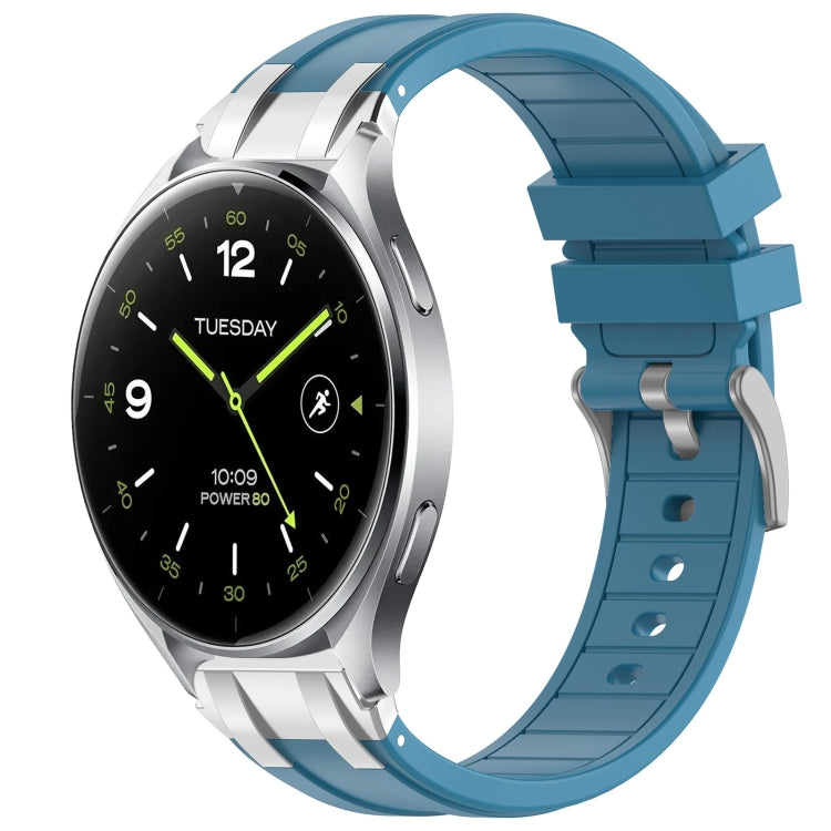 For Xiaomi Watch 2 22mm Quick Release Silver Buckle Royal Silicone Watch Band(Sea Blue) - free shipping - PMC TechLife - Order now!