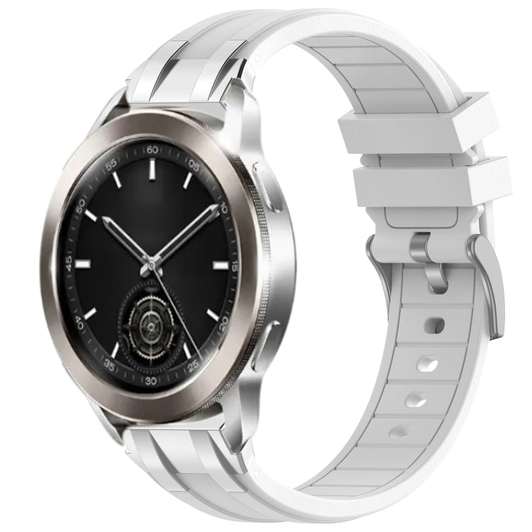 For Xiaomi Watch S3 22mm Quick Release Silver Buckle Royal Silicone Watch Band(White) - free shipping - PMC TechLife - Order now!
