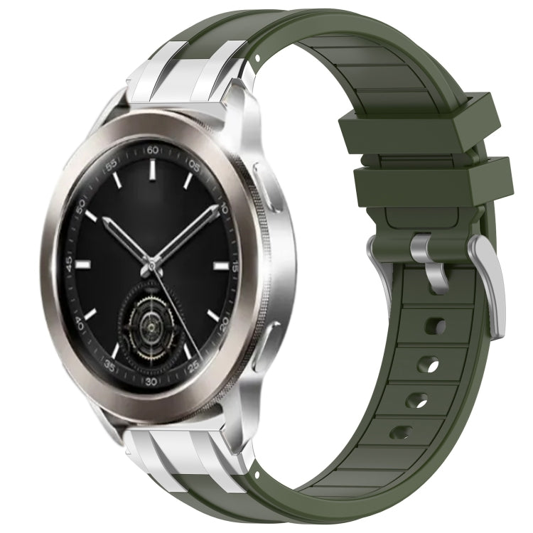For Xiaomi Watch S3 22mm Quick Release Silver Buckle Royal Silicone Watch Band(Olive Green) - free shipping - PMC TechLife - Order now!