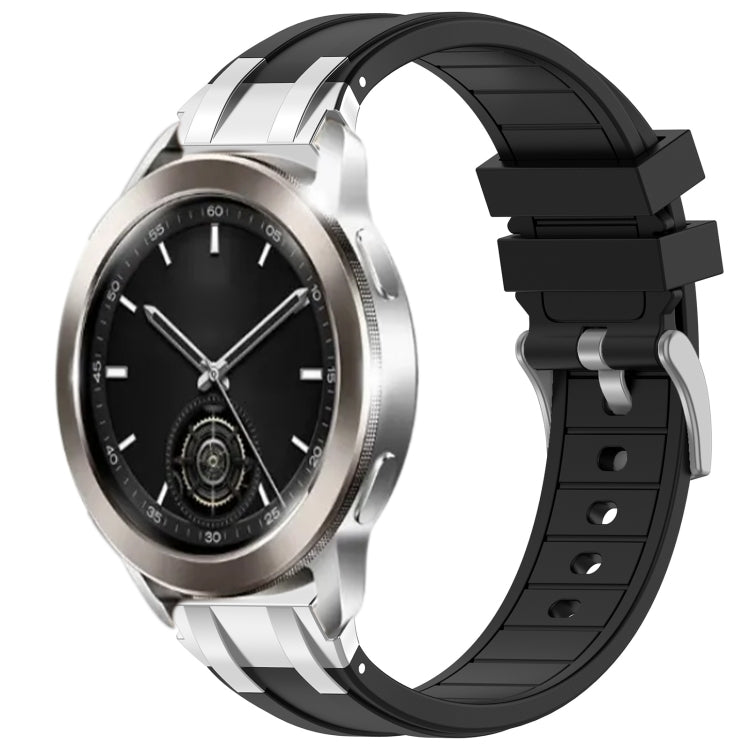 For Xiaomi Watch S3 22mm Quick Release Silver Buckle Royal Silicone Watch Band(Black) - free shipping - PMC TechLife - Order now!