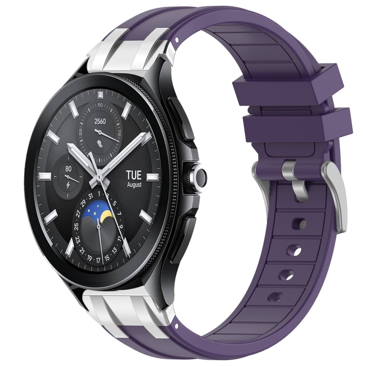 For Xiaomi Watch 2 Pro 22mm Quick Release Silver Buckle Royal Silicone Watch Band(Purple) - free shipping - PMC TechLife - Order now!