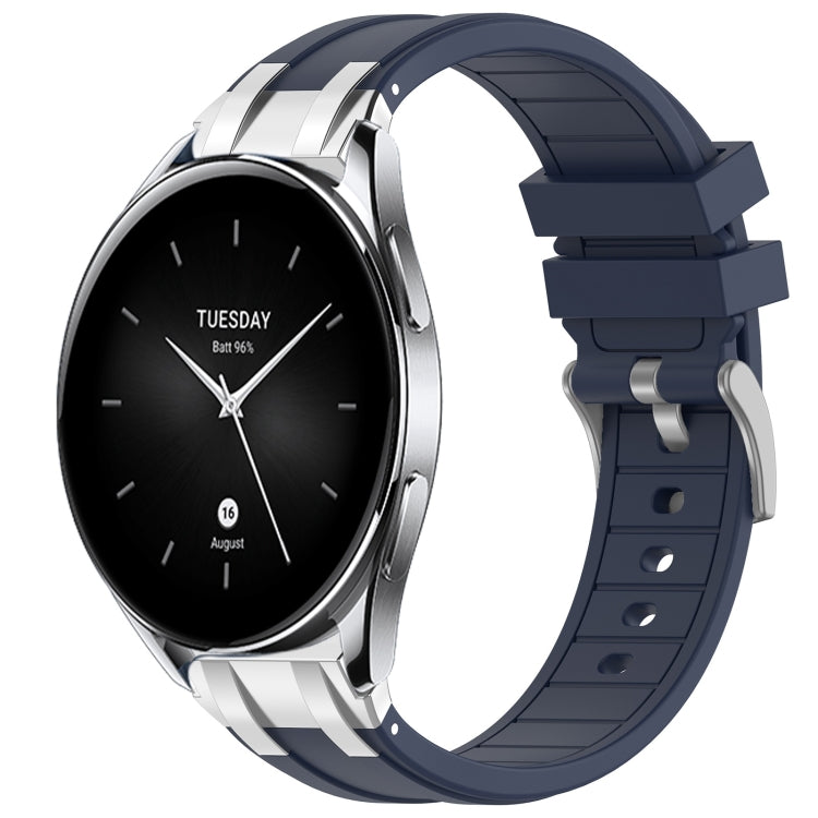 For Xiaomi Watch S2 22mm Quick Release Silver Buckle Royal Silicone Watch Band(Navy Blue) - free shipping - PMC TechLife - Order now!