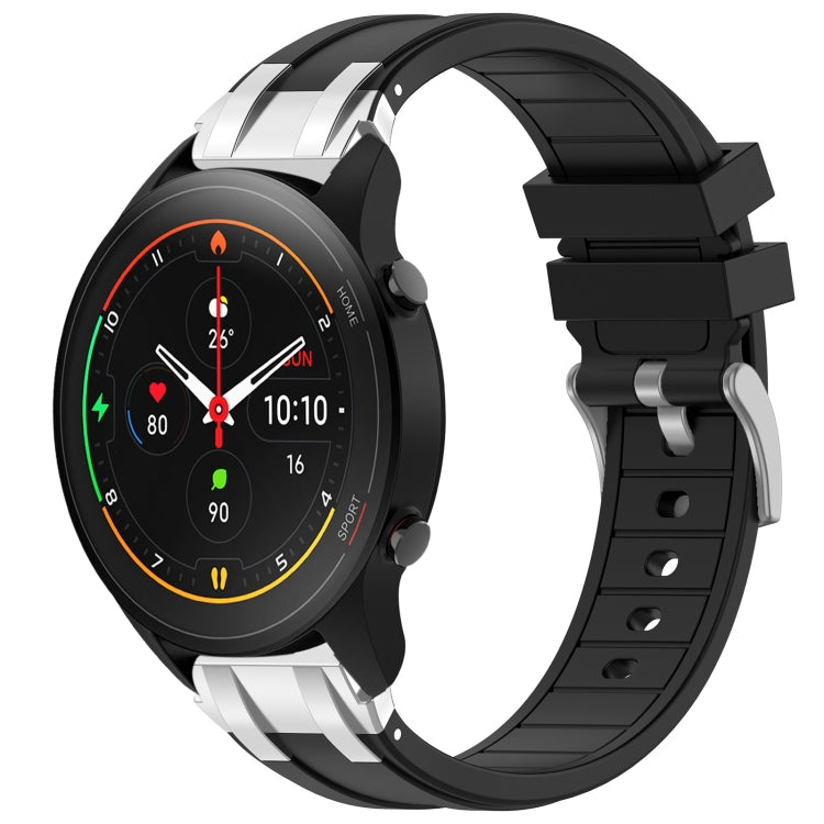 For Xiaomi Watch S1 Pro 22mm Quick Release Silver Buckle Royal Silicone Watch Band(Black) - free shipping - PMC TechLife - Order now!