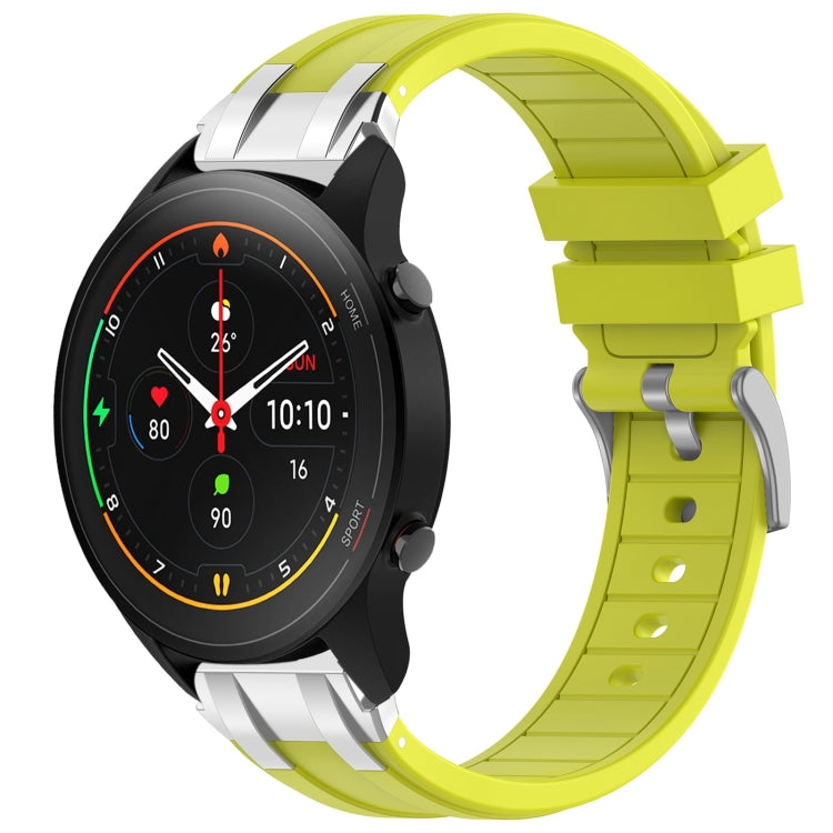 For Xiaomi Watch S1 Pro 22mm Quick Release Silver Buckle Royal Silicone Watch Band(Vital Yellow) - free shipping - PMC TechLife - Order now!