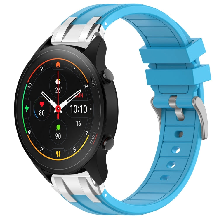 For Xiaomi Watch S1 Pro 22mm Quick Release Silver Buckle Royal Silicone Watch Band(Sky Blue) - free shipping - PMC TechLife - Order now!