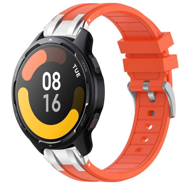 For Xiaomi Watch S1 Active 22mm Quick Release Silver Buckle Royal Silicone Watch Band(Orange) - free shipping - PMC TechLife - Order now!