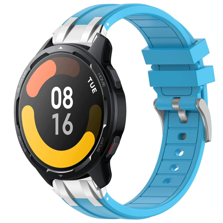 For Xiaomi Watch S1 Active 22mm Quick Release Silver Buckle Royal Silicone Watch Band(Sky Blue) - free shipping - PMC TechLife - Order now!
