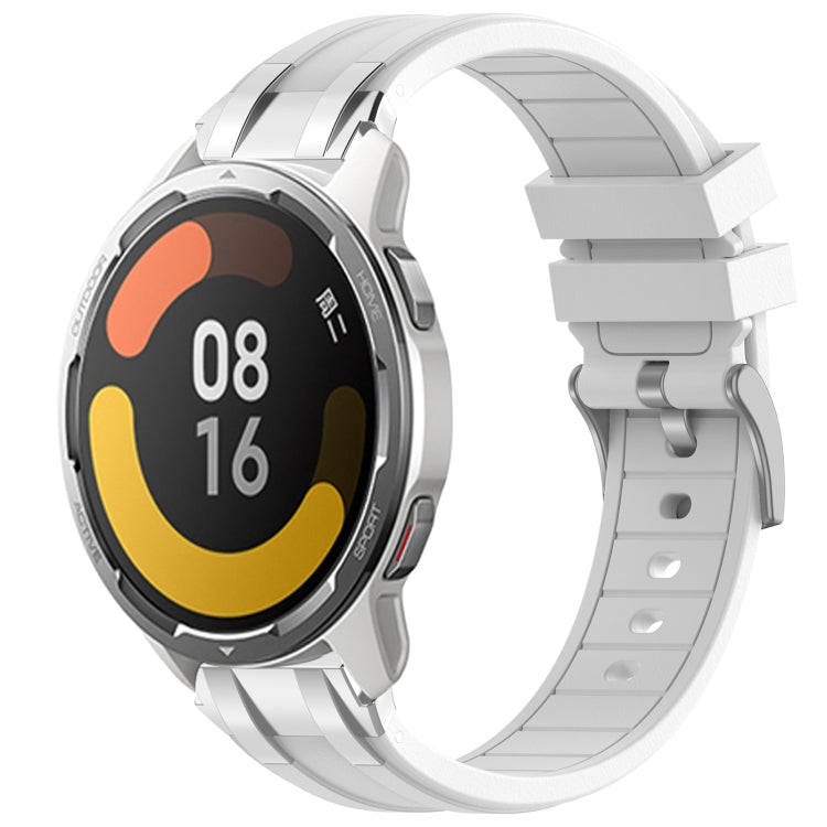 For Xiaomi Watch Color 2 22mm Quick Release Silver Buckle Royal Silicone Watch Band(White) - free shipping - PMC TechLife - Order now!
