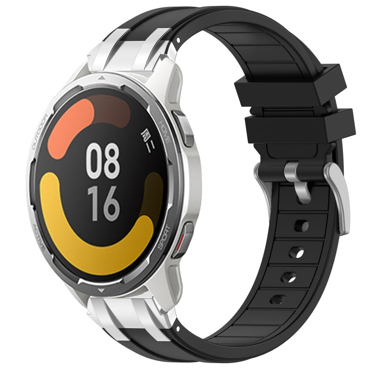 For Xiaomi Watch Color 2 22mm Quick Release Silver Buckle Royal Silicone Watch Band(Black) - free shipping - PMC TechLife - Order now!