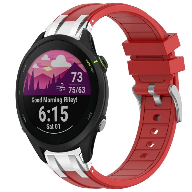 For Garmin Forerunner 255 Music 22mm Quick Release Silver Buckle Royal Silicone Watch Band(Red) - free shipping - PMC TechLife - Order now!