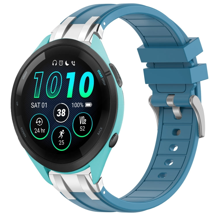 For Garmin Forerunner 265 Music 22mm Quick Release Silver Buckle Royal Silicone Watch Band(Sea Blue) - free shipping - PMC TechLife - Order now!