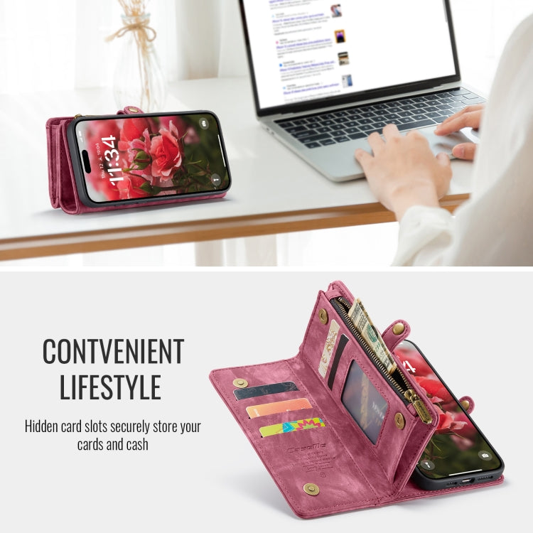 For iPhone 16 Pro CaseMe 008 Detachable Multifunctional Leather Phone Case(Red) - iPhone 16 Pro Cases by CaseMe | Online Shopping South Africa | PMC TechLife | Buy Now Pay Later Mobicred