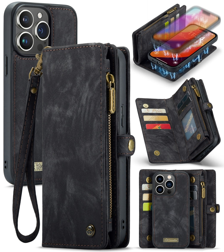 For iPhone 16 Pro CaseMe 008 Detachable Multifunctional Leather Phone Case(Black) - iPhone 16 Pro Cases by CaseMe | Online Shopping South Africa | PMC TechLife | Buy Now Pay Later Mobicred