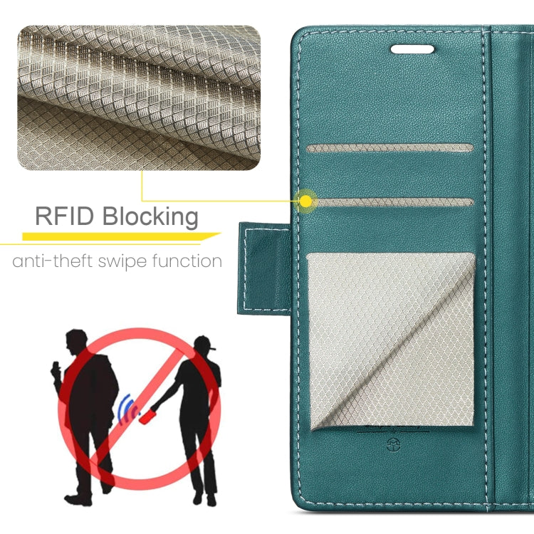 For iPhone 16 Pro CaseMe 023 Butterfly Buckle Litchi Texture RFID Anti-theft Leather Phone Case(Green) - free shipping - PMC TechLife - Order now!