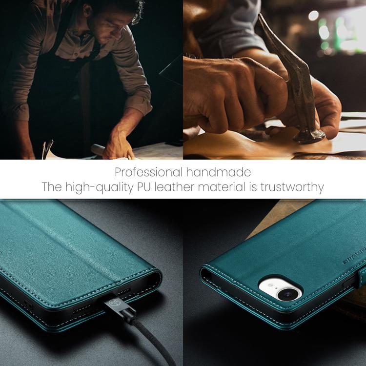 For iPhone 16e CaseMe 023 Butterfly Buckle Litchi Texture RFID Anti-theft Leather Phone Case(Green) - iPhone 16e Cases by CaseMe | Online Shopping South Africa | PMC TechLife | Buy Now Pay Later Mobicred