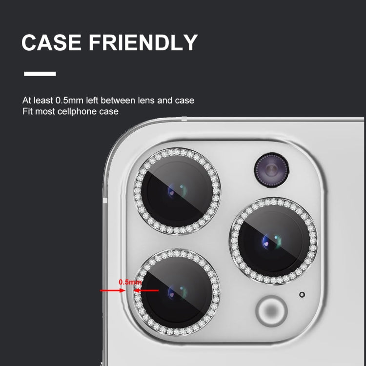 For iPhone 16 / 16 Plus ENKAY AR Anti-reflection Individual Diamond Ring Camera Lens Glass Full Film(Black) - free shipping - PMC Jewellery - Order now!