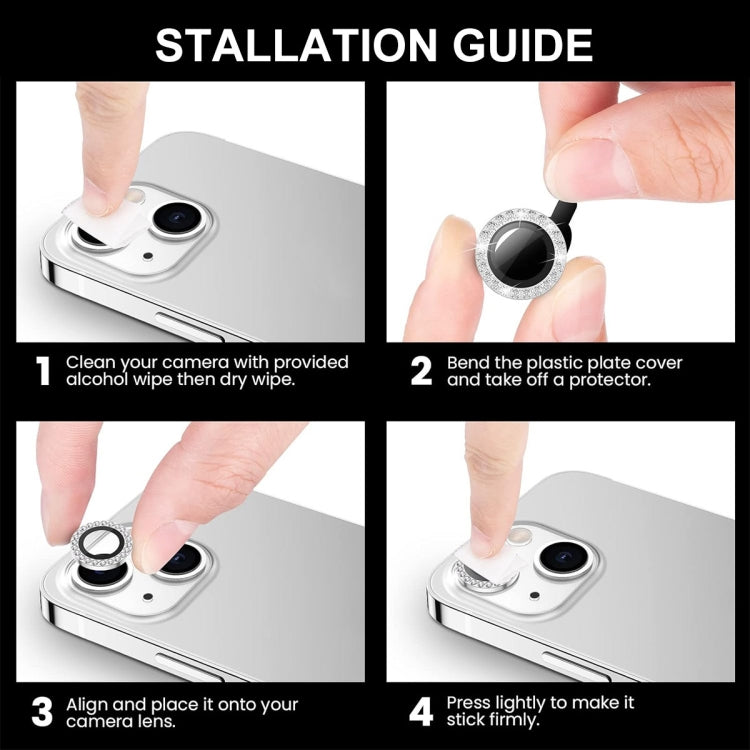 For iPhone 16 Pro / 16 Pro Max ENKAY AR Anti-reflection Individual Diamond Ring Camera Lens Glass Full Film(Black) - free shipping - PMC Jewellery - Order now!