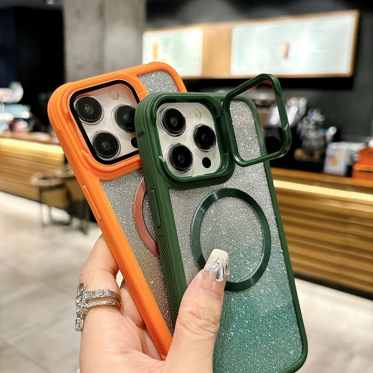 For iPhone 16 Pro Max CD-grain Gradient Glitter Magsafe Acrylic Hybrid TPU Phone Case(Black) - iPhone 16 Pro Max Cases by PMC TechLife | Online Shopping South Africa | PMC TechLife | Buy Now Pay Later Mobicred